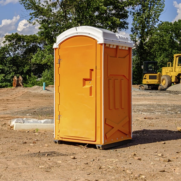 are there any restrictions on what items can be disposed of in the portable restrooms in Bluejacket